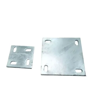 Embedded Steel Tube Post Base for Solar Ground Mount Column Foundation Anchoring Plate, Outdoor PV Racking Support Hardware