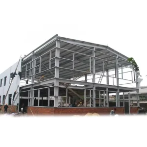 Energy Saving Prefabricated Large-span Q355B Grade H-section Column Steel Structure Workshop Construction