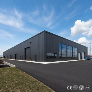 Epoxy Coated High Rise Welded H Section Steel Structure Warehouse for Commercial Storage Snow Load Din Standard China Supplier