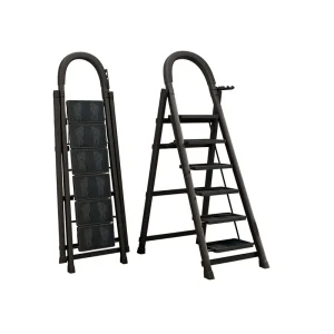 Ergonomic Multipurpose 6-Step Household Ladder Stainless Steel Heavy Duty Folding Domestic Ladder