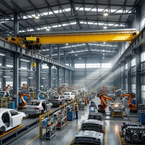 European Heavy-Duty Electric Single Girder Hoist Crane for Material Handling
