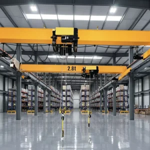 European Style Single Girder Overhead Crane with Motor & Gear for Ground/Remote Control