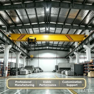 European Type Single Girder Bridge Crane Variable Frequency Motor Electric Hoist 10 Ton Lifting Capacity 10m Span 20m