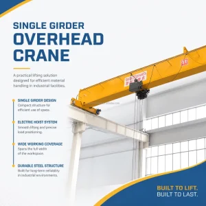 European Type Single Girder Overhead Crane FEM Standard Low Clearance Crane for Modern Factory Material Handling