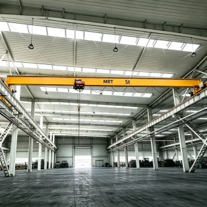 European Type Single Girder Overhead Crane Strong Frame Precise Positioning for Industrial Workshop Cargo Handling