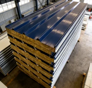 Excellent Rock Wool Sandwich Panel Thermal Insulation Plant Ceiling Wall Panel Fire Water Resistance