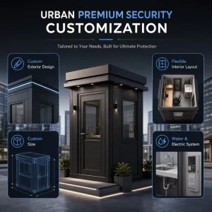 Expandable Container Security Booth Guard House Custom Size for Office Building School Villa