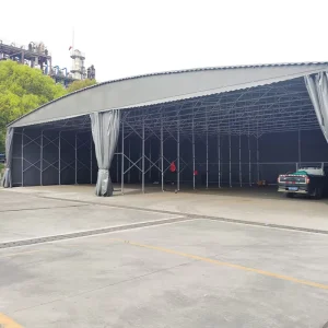 Expandable Modern Outdoor Canopy Galvanized Steel PVC Coated Waterproof Stable Structure for Car Garage and Warehouse