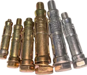 Expansion 3pcs 4 Pcs Fixing Anchor Fix Bolts with Yellow Zinc Plated