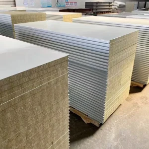 Export Grade Rockwool Sandwich Panel Strict QC High Strength Sea Freight Optimized Stacking Design