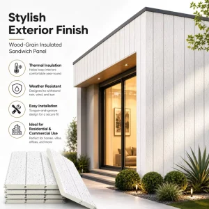 Exterior Metal Carved Board Wall Siding Panels Wall Cladding Insulation for House Building Sandwich Construction