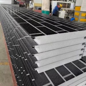 Exterior Wall Metal Carved Panels Brick Metal Carved Board Polyurethane Sandwich Fireproof Waterproof Eco friendly Board