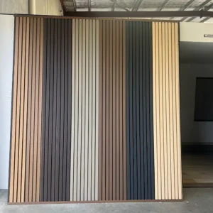 Exterior Wall Wood WPC Co-extrusion Wall Cladding Plastic Composite Slat Fluted Cladding Wall Panel