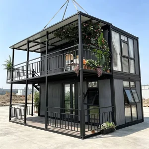 External Metal Stair Design Prefabricated Container House Moisture Proof Detachable 2 Bedroom Multi storey Prefab Building