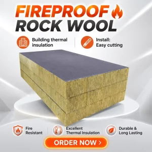 External Wall Insulation roof Insulation Mineral Rock Wool Board Fireproof Insulation Board Fireproof Insulating Material