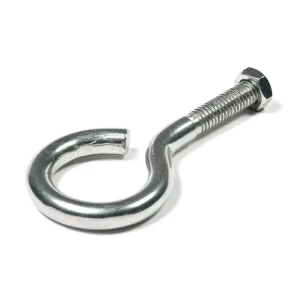Extra Large Loop Eye Bolt with Matching Nut for Heavy Duty Marine and Construction Anchoring