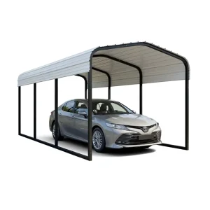 FCL Steel Carport Customizable Size Commercial Shelter Durable Waterproof Powder Coated Factory UV Metal Carports