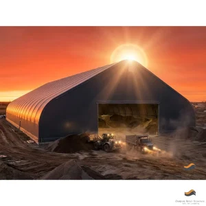 Fabric Building Maintenance Vehicle Shelter Storage Structure Tent Warehouse Membrane Mining Pvc Load Galvanized Steel