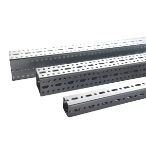 Factory ASTM Standard Square Channel Slotted Post Heavy Duty Load Bearing Frames Strut with Cutting Service