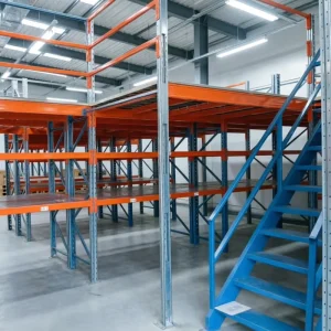 Factory Cold Rolled Steel Mezzanine Platform 300KG 500KG Load Capacity With Stairs Mezzanine Floor
