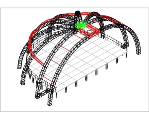 Factory Curved Roof Truss Joist / Greenhouse Steel Roof Truss on Sale