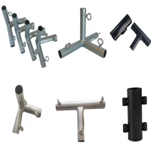 Factory Custom Metal Laser Cutting Welding Processing Canopy Tent Pole Hardware 3 Way 4 Way Pipe Frame Connector Corner Bracket