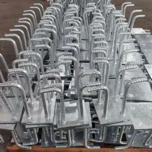 Factory Custom Size Steel Embed Plates Welded Anchor Rebar Embedded Base Plate for Precast Building Steel Structure Joint