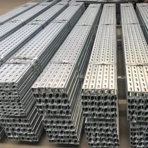 Factory Customized Galvanized Steel Unistrut Channel 1-5/8″ 41x41mm Strut Channel C Channel System for Mechanical Support