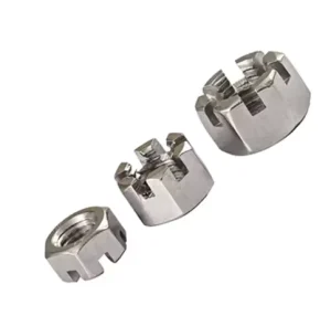 Factory Direct 304 316 Stainless Steel Class 4 Metric Right Hand Thread Slotted Castle Nuts Anti Rust Galvanized Finish Cotter