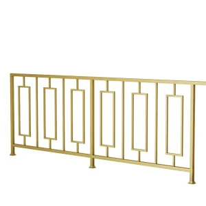 Factory Direct Hollow Wrought Iron Rose Gold Stainless Steel Modern Stair Railing for Outdoor Balcony