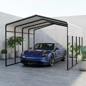 Factory Direct Modern Steel Metal Garage Carport Kits Durable Waterproof Powder Coated Outdoor Shelter Solutions High Quality