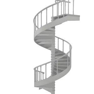 Factory Direct Modern Villa Hotel Use Indoor Outdoor Spiral Galvanized Steel Stairs Platform Safe Durable Anti Slide Ladder