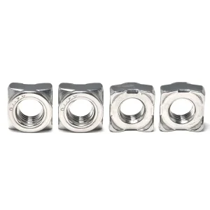 Factory Direct S304 Metric Precision Rust Proof Assorted Sizes Four Sided Weld Nut for Furniture Hardware