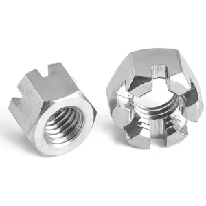 Factory Direct Sales Corrosion Resistant DIN979 ISO7035 Hex Slotted Castle Nut SS304 SS316 M6 M80