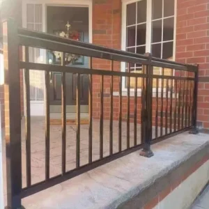 Factory Direct Steel Railing Handrai Galvanized Outdoor Balcony Staircase Railing Heavy Duty Custom Size Anti Rust