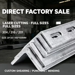 Factory Direct Supply Stainless Steel Angle Iron 304 316 L Shape Angle Steel for Bracket Frame