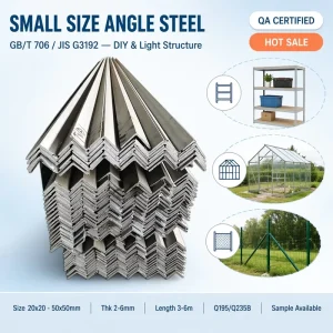 Factory Direct Unequal Angle Steel Carbon L Section Structural Angle Girder A572Gr50 S275JR S355J2 Q355C Q355D Size 30*30mm 9m