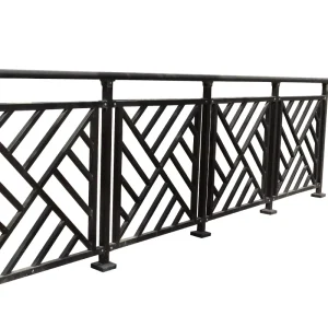 Factory Durable Corrosion resistant Wrought Steel Railing Metal Wrought Iron Railings