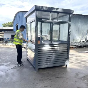 Factory Fast Assembled Guard House Guard Booth Security Booth Waterproof and Fireproof with Stainless Steel