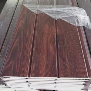 Factory Fireproof Decorative Exterior Insulation Wall Board Polyurethane Foam Sandwich Panel for Prefabricated House