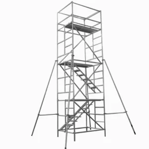 Factory Industrial Professional Cutting Processing Al Alloy Dual Wide Straight Fixed Ladders Galvanized Steel Safety Inclined