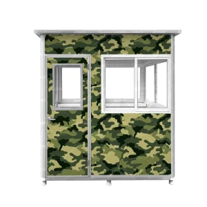 Factory Made Safe Metal Shack Elegant Sentry Box Portable Temporary Kiosk Security Cabin for Office