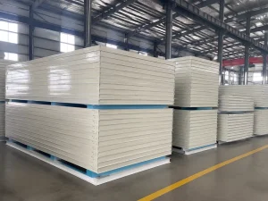 Factory Manufacturer Exterior Wall Insulated Panel Fire Rated PU PUR Core Sandwich Panel for Warehouse Factory