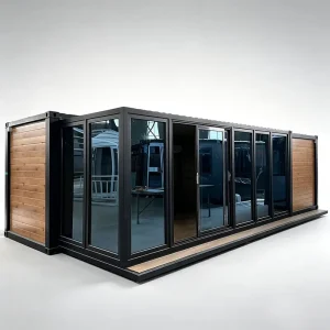 Factory Price 2 Bedroom Expandable Prefabricated Container House Moisture Proof Detachable 10 40ft Full Glass Wall Prefab Villa
