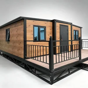 Factory Price 2 Bedroom Prefabricated Container House Moisture Proof Detachable 10 40ft Wood Cladding Tiny Villa