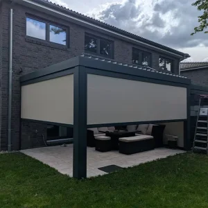 Factory Price Aluminum Waterproof Gazebo Pergola For Outdoor Garden Powder Coated Frame Pavilion