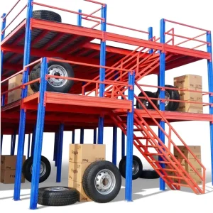 Factory Price Boltless Cold Rolled Steel Mezzanine Floor Easy Assembly Detachable Density Warehouse Storage Pallet Rack
