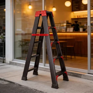 Factory Price Carbon Steel Ladder Bench Lightweight Painting Stair Swedish Ladder Wall Model Decoration Loft Ladder