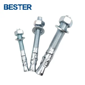 Factory Price High Quality Carbon Steel Blue White Zinc Yellow Zinc Steel SS 316 Wedge Expansion Anchor Bolt