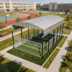Factory Price Padel Court Roof Canopy Cover Tent for Indoor and Outdoor Paddle Tennis Courts Waterproof PVC Dome Structure Padel Field